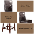 Britney Counter Height Chair Set Of 2 Espresso Pu,Synthetic Wood