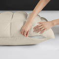 Overfilled Pillow Protector Single Piece King Size Beige Polyester