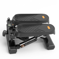 Home Office Exercise 330Lbs Capacity Mini Stepper With Resistance Bands And Lcd Monitor Black Steel