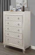 Cross Glam Champagne Chest Champagne Solid Wood Mdf