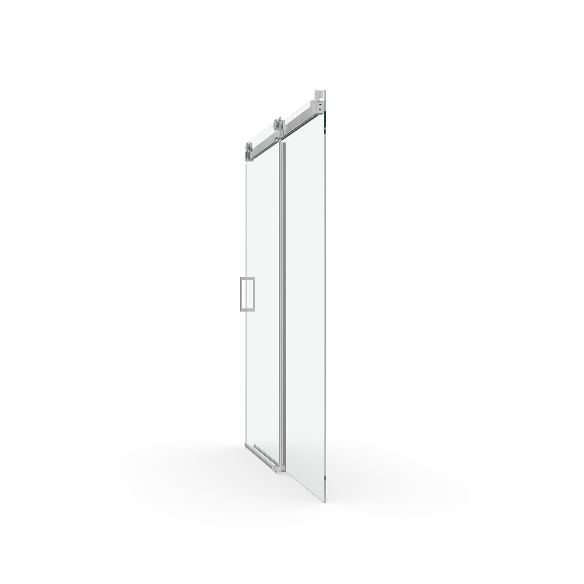 56" 60" W X 76" H Frameless Shower Door Soft Closing Single Sliding, 1 4" 6Mm Tempered Glass With Explosion Proof Coating, 24D01 60Bnx Brushed Nickel Brushed Nickel Bathroom Tempered Glass