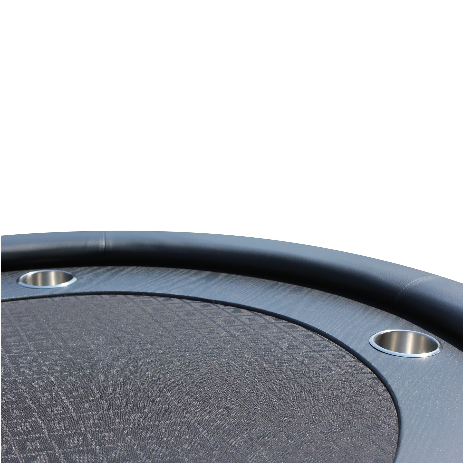 96" Poker Table For Casino Game Texas Holdem Oval Black Waterproof Felt With Racetrack Black Primary Living Space Modern Wood