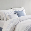 6 Piece Cotton Jacquard Oversized Comforter Set King Multicolor Polyester