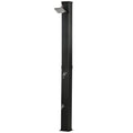 Outsunny 10.6 Gallons Solar Heated Shower With Free Rotating Shower Head, Temperature Adjustment & Foot Shower, 2 Section Outdoor Shower For Backyard Poolside Beach Pool Spa, 7Ft Black Abs