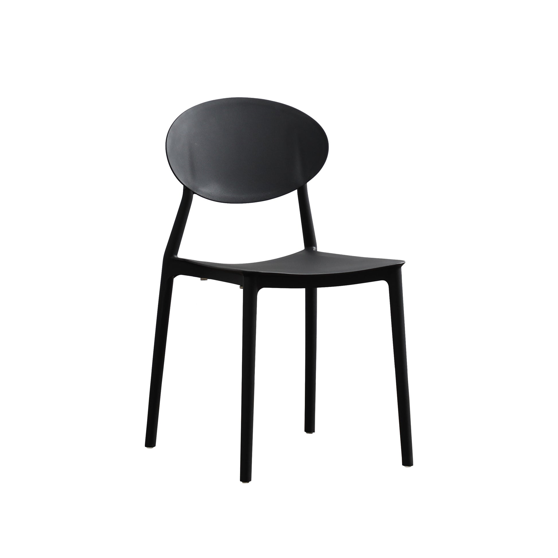 Westlake Injection Molding Pp Chair Set Of 2 Black Polypropylene