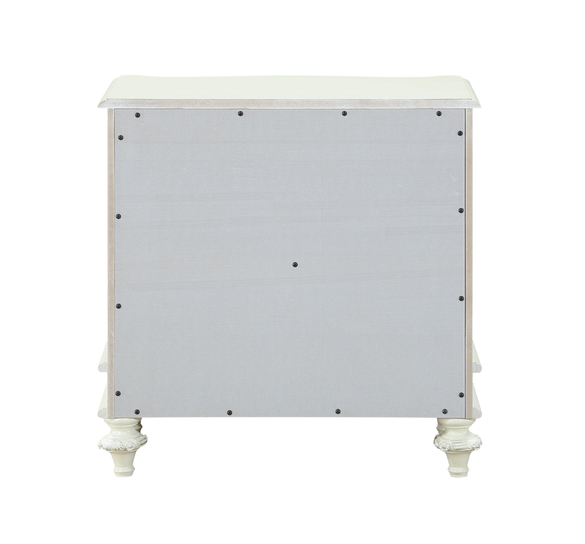 Dorothy Nightstand W 2 Drawers, Ivory Finish Bd02266 Ivory Wood