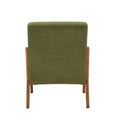 Coolmore Modern Accent Chair, Solid Wood Padding Lounge Armchairs With One Pillow For Living Room, Bedroom, Guest Room Green Green Rubberwood Foam Velvet