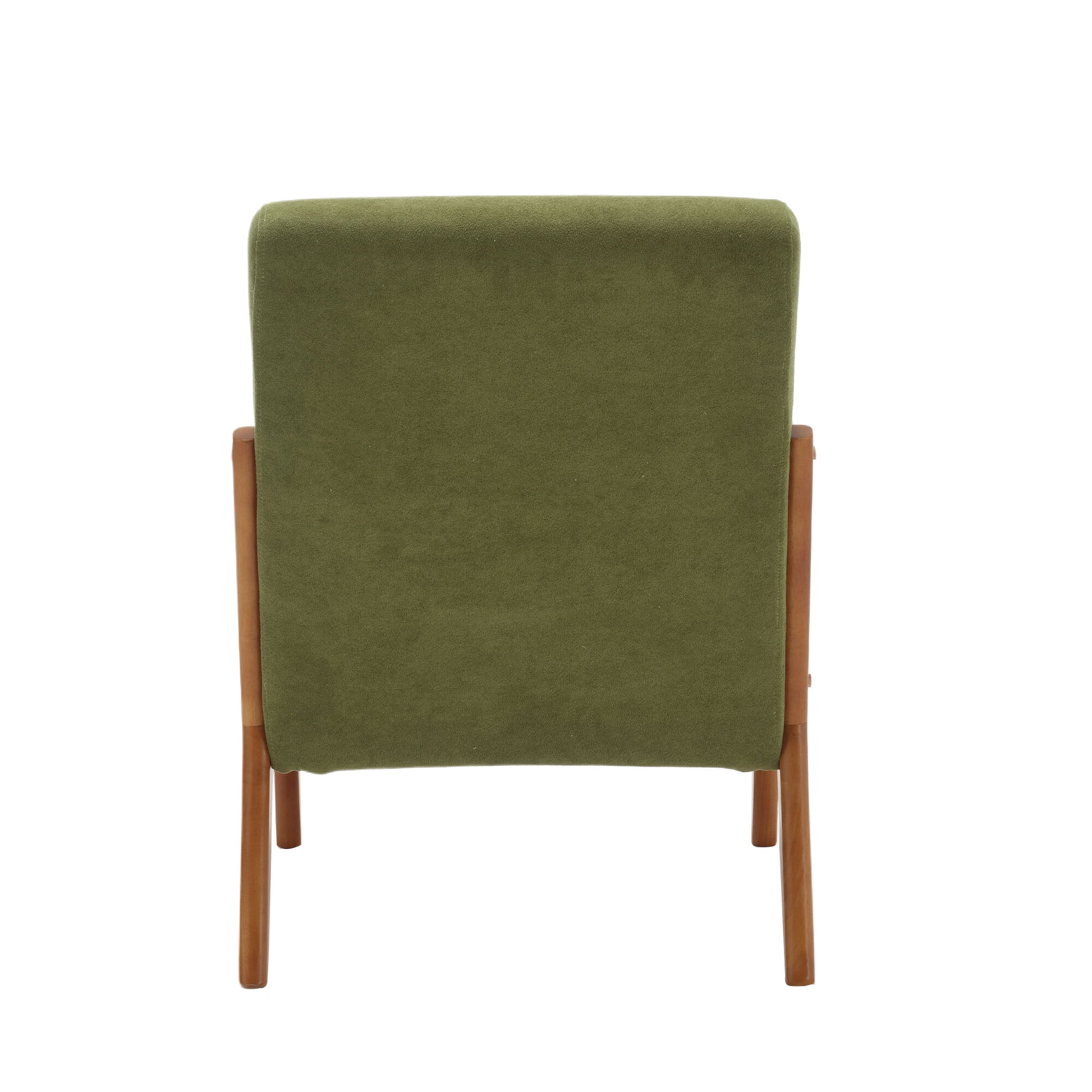Coolmore Modern Accent Chair, Solid Wood Padding Lounge Armchairs With One Pillow For Living Room, Bedroom, Guest Room Green Green Rubberwood Foam Velvet