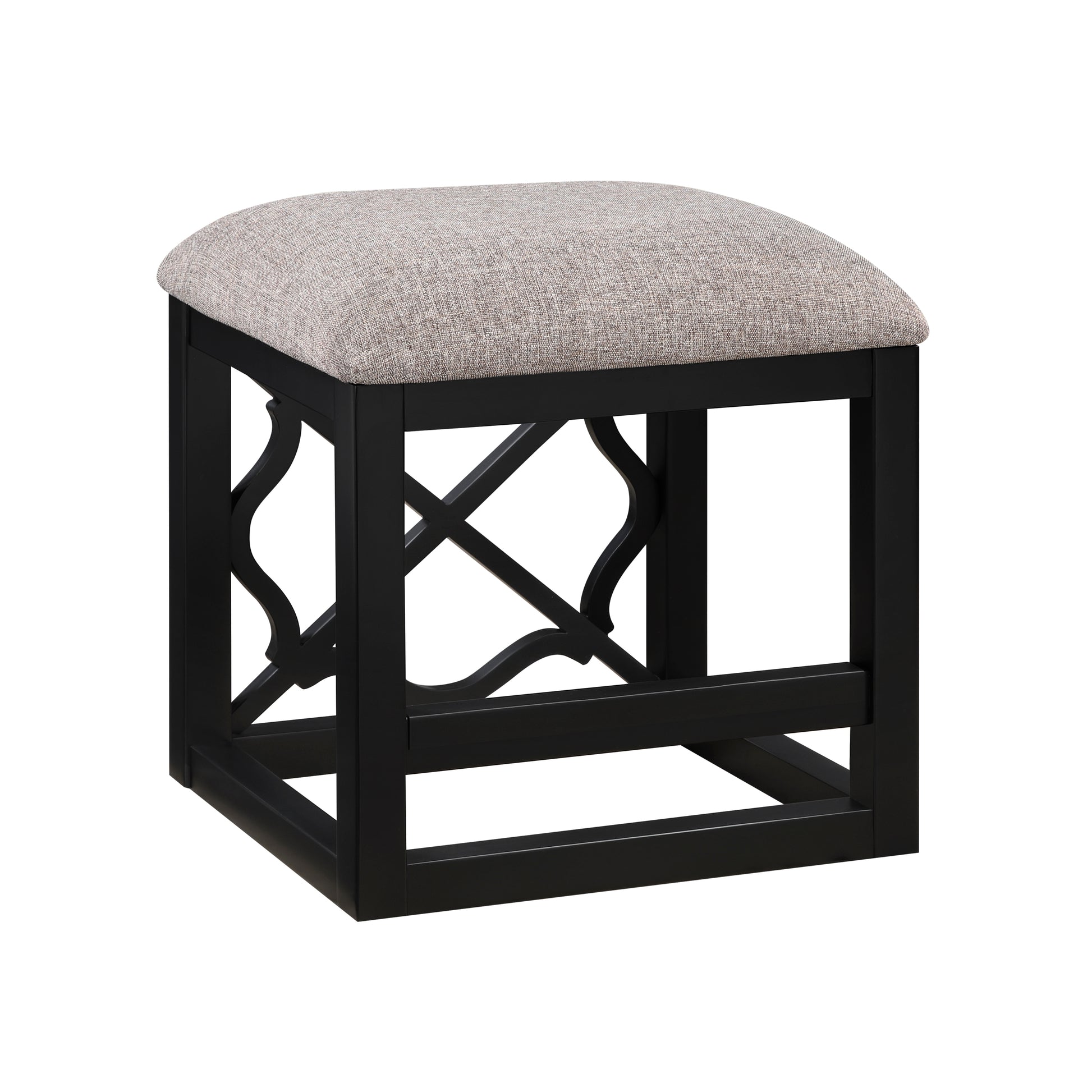 Desks And Stool Set 3Pc Black Finish Rolling Desk With Casters, 2 Charging Ports Home Office Furniture Black Primary Living Space Contemporary Desk Rectangular Wood