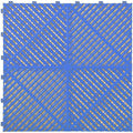 Racedeck Free Flow Open Rib Self Draining Design, Durable Copolymer Plastic Interlocking Modular Garage Flooring Tile 40 Pack , Blue Blue Abs Pc