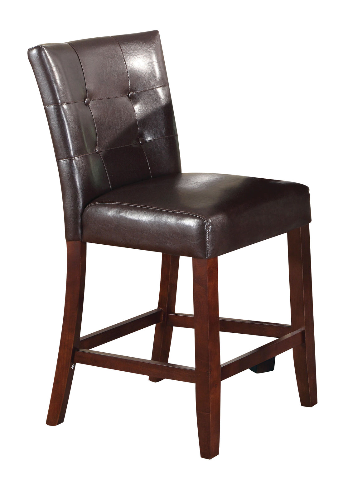 Britney Counter Height Chair Set Of 2 Espresso Pu,Synthetic Wood