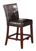 Britney Counter Height Chair Set Of 2 Espresso Pu,Synthetic Wood
