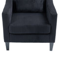 Coolmore Modern Accent Chair,Upholstered Armchair With Scooped Arms For Bedroom,Apartment,Studio,Office,Waiting Room Black Corduroy Black Primary Living Space Foam Corduroy