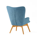 Contour Chair Set Blue Fabric