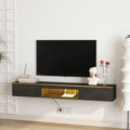 Floating Tv Stand Wall Mounted With 16 Color Leds,69