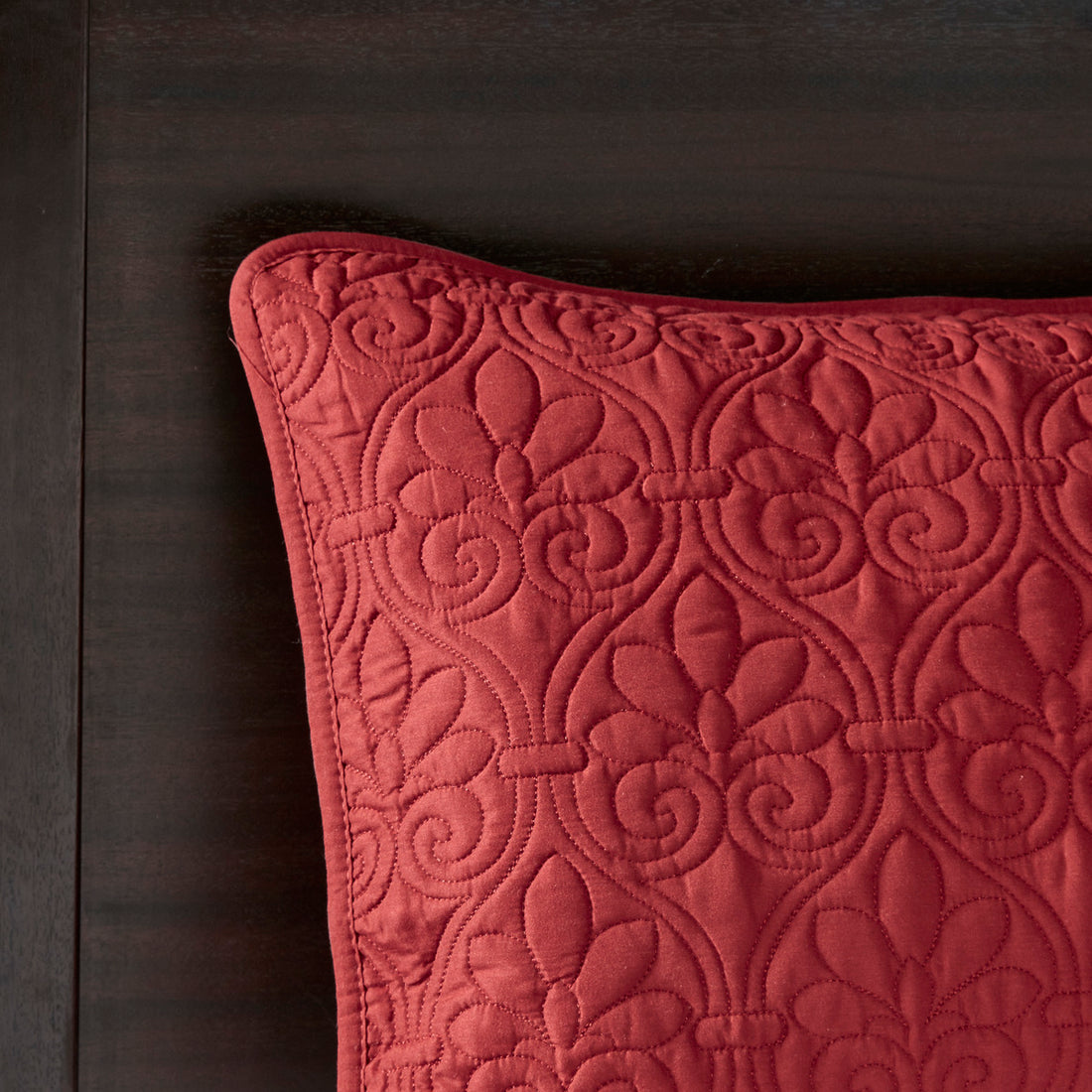 Reversible Bedspread Set Red King Red Cotton