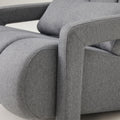 Modern Upholstered Accent Chair, Comfortable Linen Fabric With A Pillow For Living Room,Bedroom.Linen, Dark Grey Dark Grey Primary Living Space Modern Pine Foam Wood Fabric