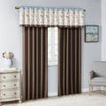 Embroidered Window Valance Blue 50X18