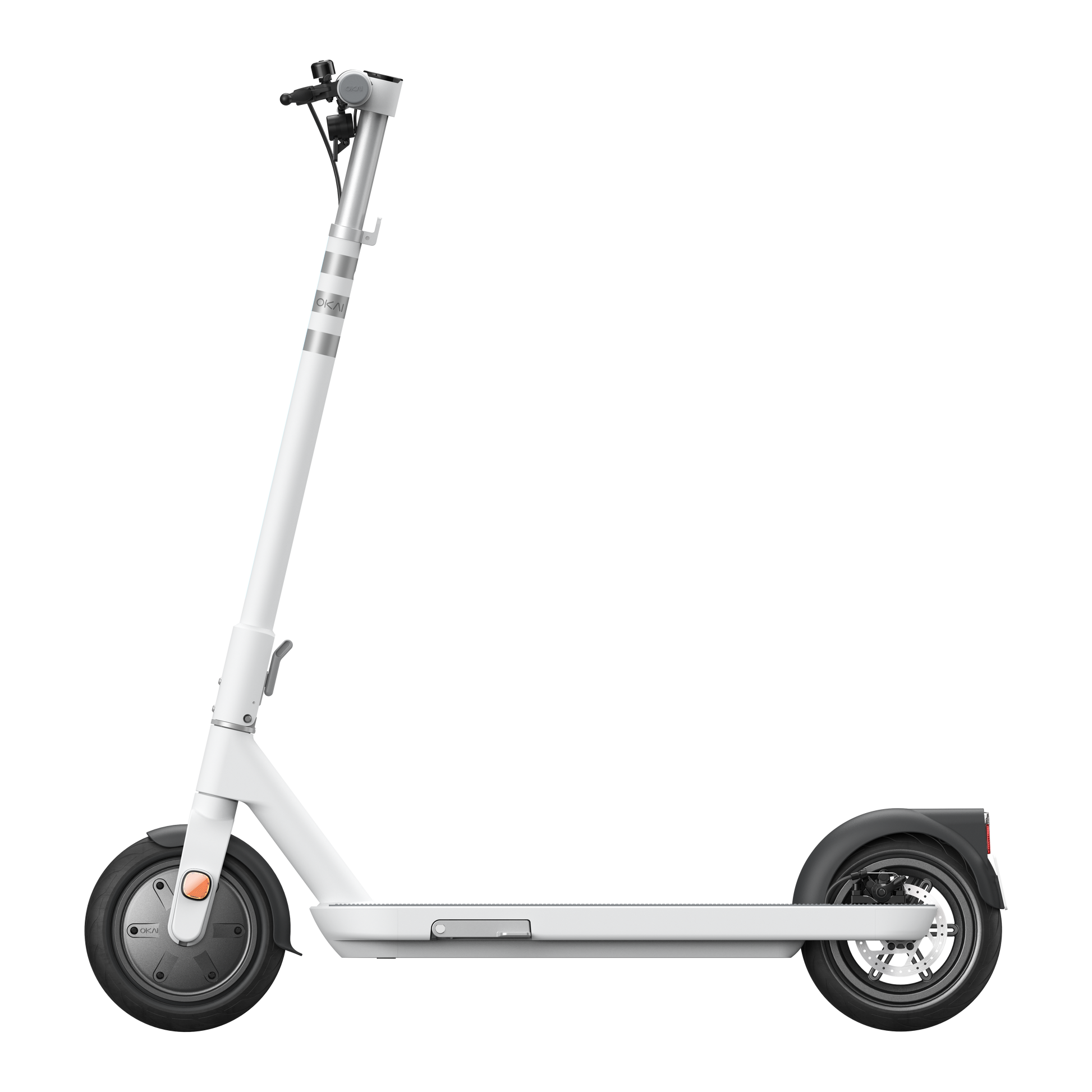 Foldable Electric Scooter W 18.6 Miles Max Operating Range & 15.5 Mph Max Speed White White Aluminum