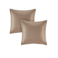 8 Piece Embroidered Comforter Set Natural Queen Queen Beige Polyester