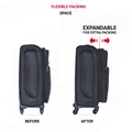 Oxford Cloth Suitcase Black No Password Lock Black Oxford Fabric