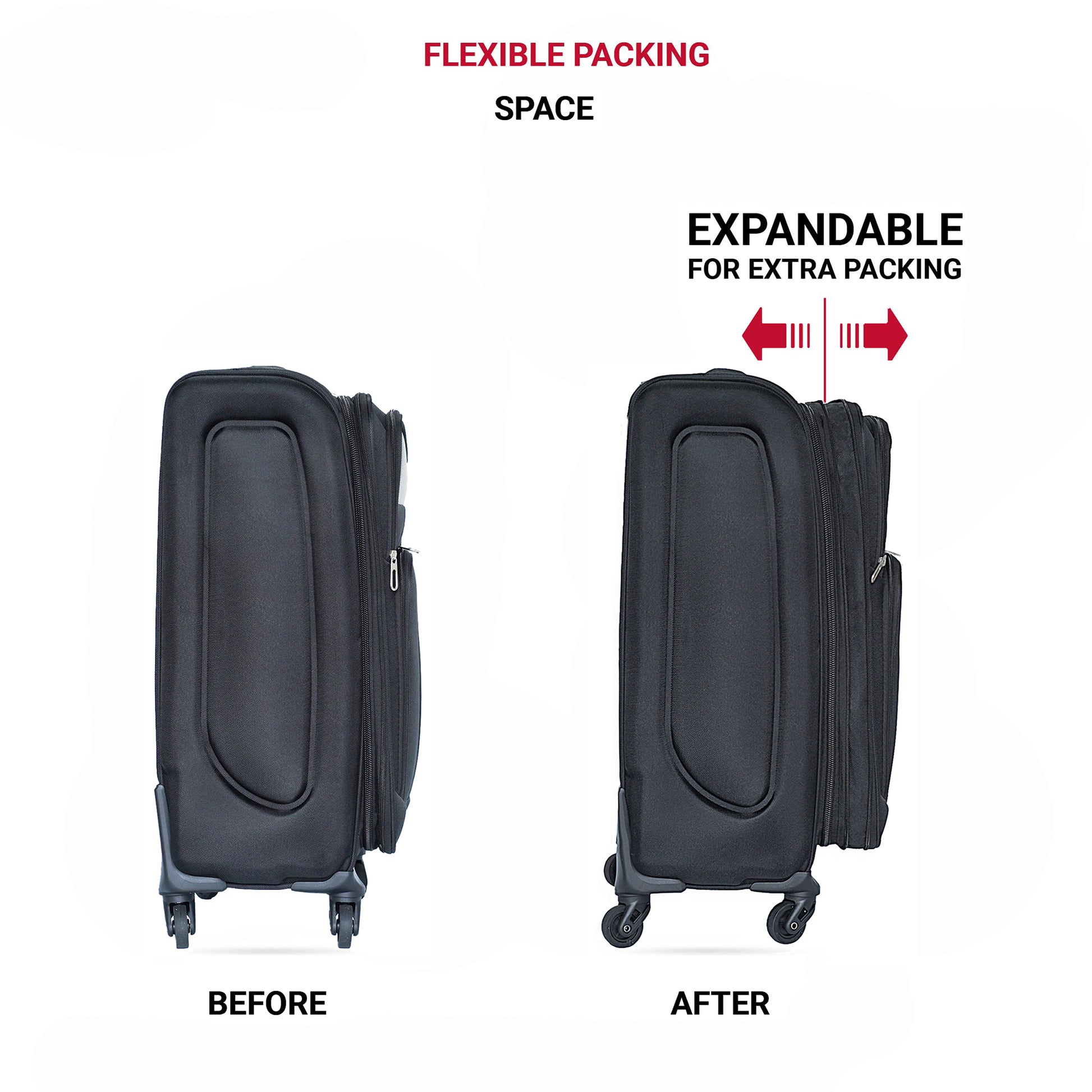 Oxford Cloth Suitcase Black No Password Lock Black Oxford Fabric