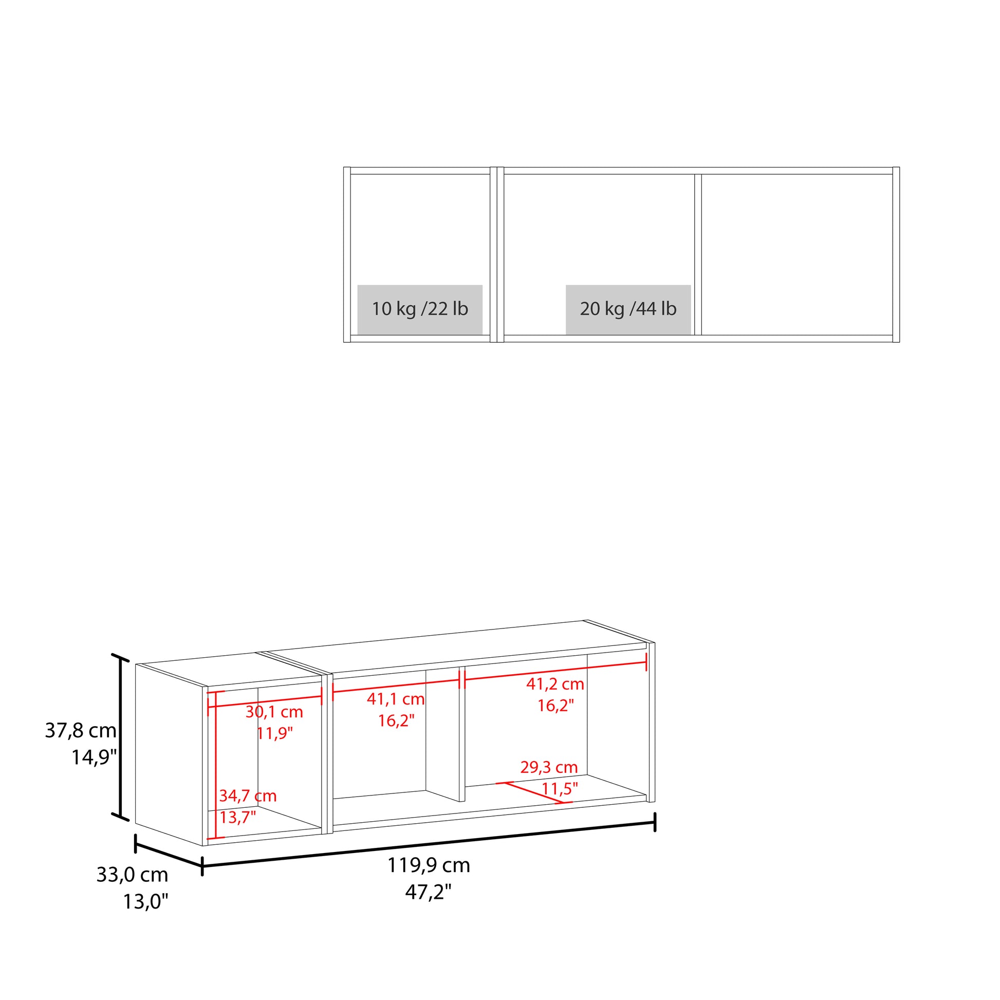 Cutter Wall Cabinet In Melamine With Pneumatic Arms And Open Storage, Smoke 1 2 Spaces Smoke Primary Living Space Wall Mounted Contemporary,Minimalist,Modern Particle Board Melamine