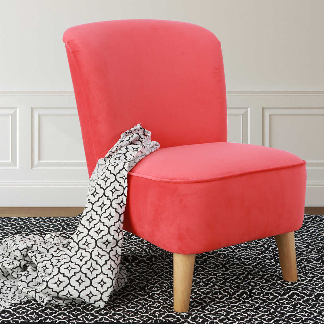 Juni Kids Chair In Ruby Red Fabric