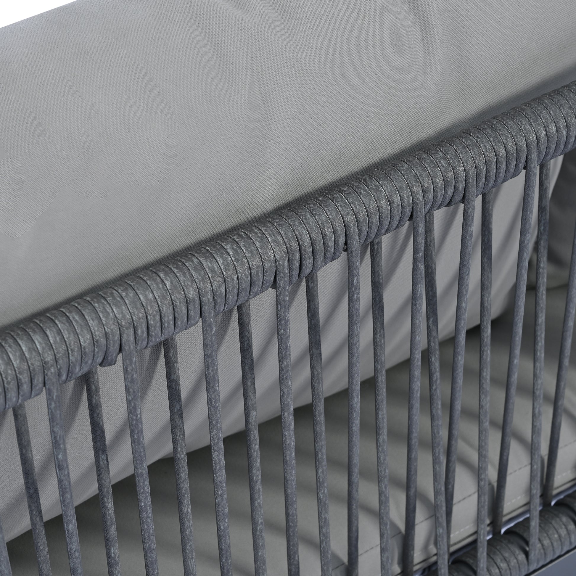 Modern Outdoor 3 Piece Pe Rattan Sofa Set All Weather Patio Metal Sectional Furniture Set With Cushions And Glass Table For Backyard, Poolside, Garden, Gray,L Shaped Yes Sectional Gray Seats 4 Weather Resistant Frame Water Resistant Cushion Garden &