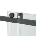Top Rail Only, Stainless Steel Top Track With Buffer For Shower Door, 24D01P03 60Mbx Matt Black Stainless Steel