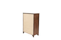 Oak Finish 1Pc Chest Of Drawers Wooden Texture 5X Drawers Storage Bedroom Furniture Oak Bedroom Contemporary,Modern,Transitional Rubberwood Particle Board Mdf,Rubber Wood