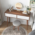Entryway Table With 2 Carved Panel Drawers, Console Table With Storage Space And Wood Legs,Sofa Table Behind Couch For Hallway, Living Room, Natural Color Natural Particle Board Mdf