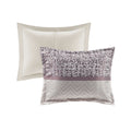 7 Piece Jacquard Comforter Set Purple Queen Queen Purple Polyester