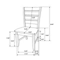 Set Of 2 Dining Chairs With Fabric Upholstered Seat, Dark Grey Solid Dark Grey Dining Room Rectangular Dining Chairs Ladder Back Set Of 2 Fabric,Mdf