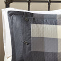 7 Piece Herringbone Comforter Set Grey King King Grey Polyester