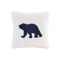 Plush To Sherpa Down Alternative Comforter Set King Navy Ivory Polyester