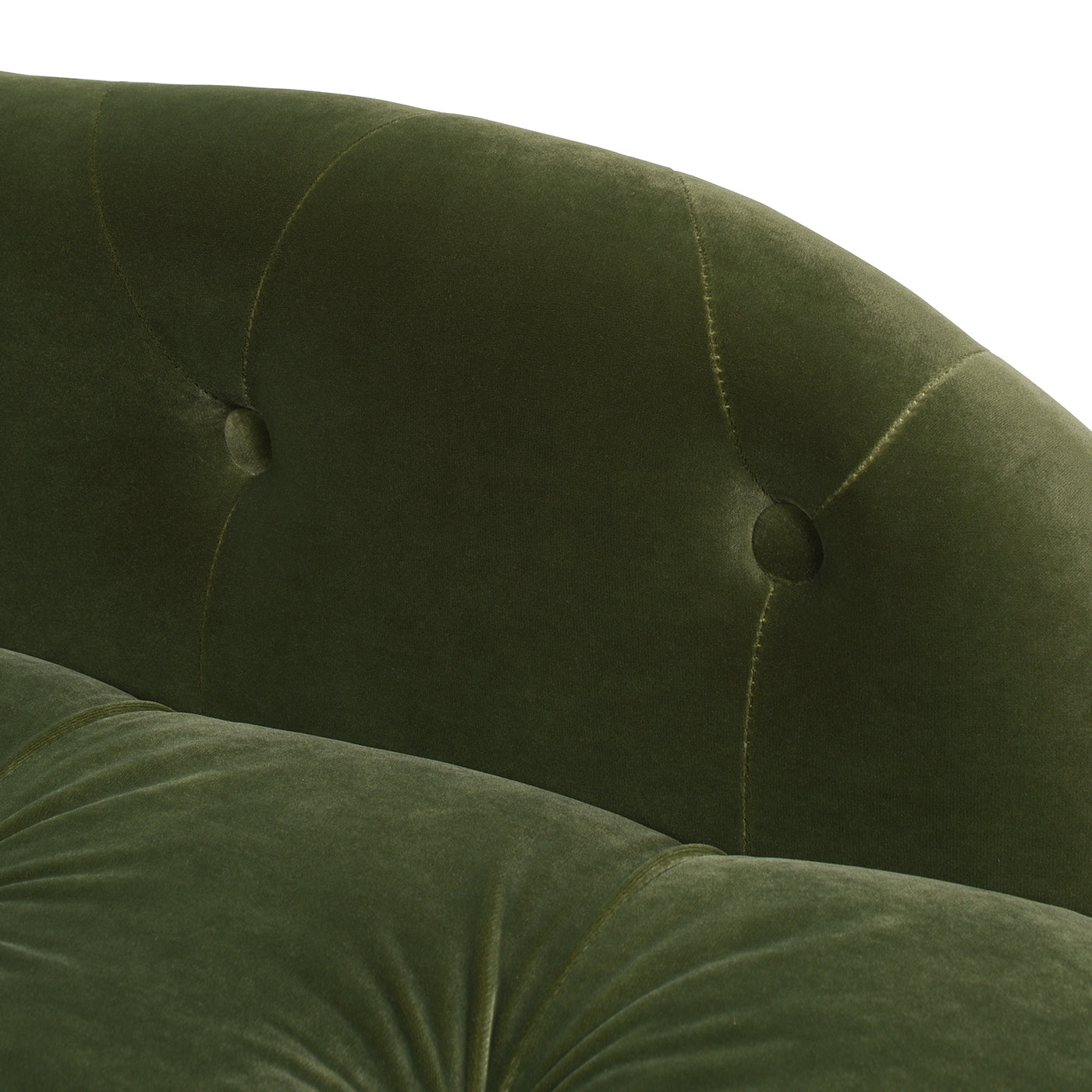 Samuel Tufted Roll Arm Chaise Lounge, Olive Green Performance Velvet Olive Green Foam Velvet