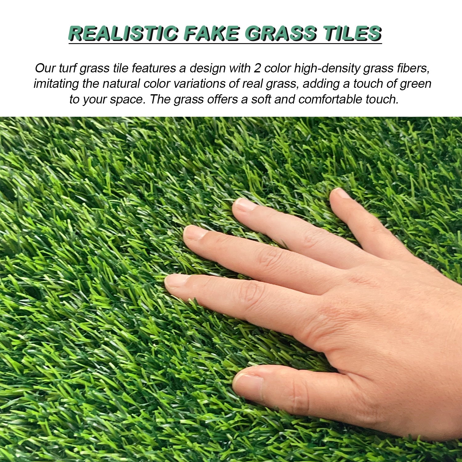 Artificial Grass Turf Tiles Interlocking Set Of 35Pcs, Fake Grass Tiles Self Draining For Pet Indoor Outdoor Flooring Decor, 12X12In Grass Green Grass Green Modern Plastic Plastic
