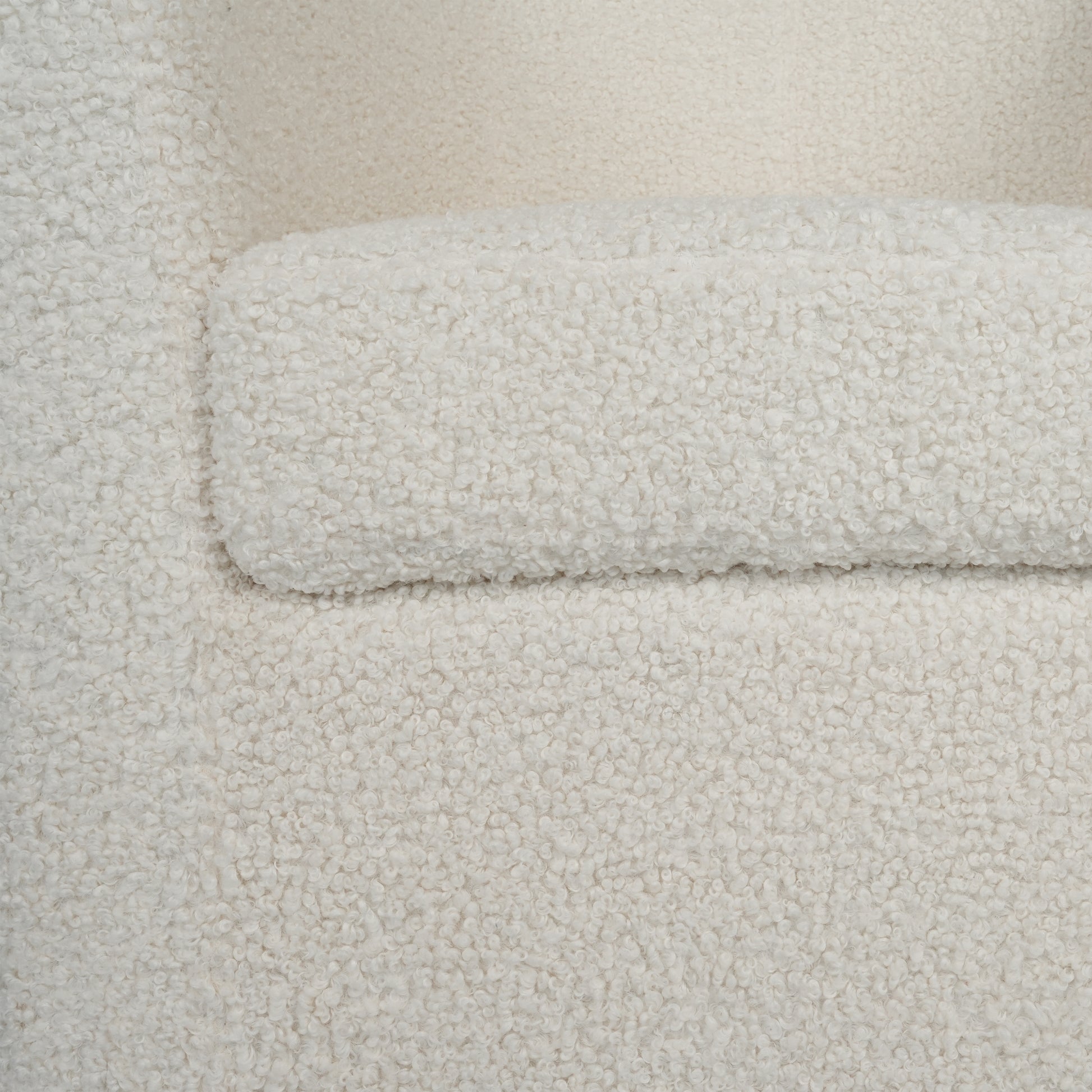 Teddy Velvet Swivel Chair, White, No Installation Required White Teddy