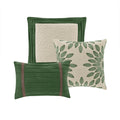 7 Pc Pieced Faux Suede Comforter Set Green Cal King California King Green Polyester