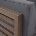 Oana Right Corner Bench And Coffee Table, Dark Grey Dark Grey Acacia Wood