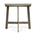 Westmont Half Round Bistro Table, Grey Grey Acacia Wood