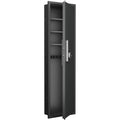 Fingerprint Touch Panel In Wall Safe,Hidden Wall Safe For Rifles And Pistols With Adjustable Shelves,Assembled Storege Safe For Firearm And Valuables Black Fingerprint Black Steel
