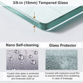 56 To 60'' W X 76'' H Frameless Shower Door, Double Sliding Shower Door With Premium 3 8'' 10Mm Thick Tempered Glass, Stainless Steel, Brushed Nickel Brushed Nickel Bathroom Modern Tempered Glass