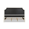 Addison King Channel Tufted Panel Bed Frame, Cloud White Performance Velvet Box Spring Required King White Wood Foam Velvet Velvet