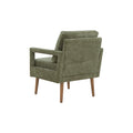 Mid Century Armchairaccent Chair With Chenille Armrest & Soft Cushion For Living Room, Bedroom, Home Office, Study, Forest Green Green Foam Wood Fabric