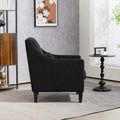Coolmore Modern Accent Chair,Upholstered Armchair With Scooped Arms For Bedroom,Apartment,Studio,Office,Waiting Room Black Corduroy Black Primary Living Space Foam Corduroy