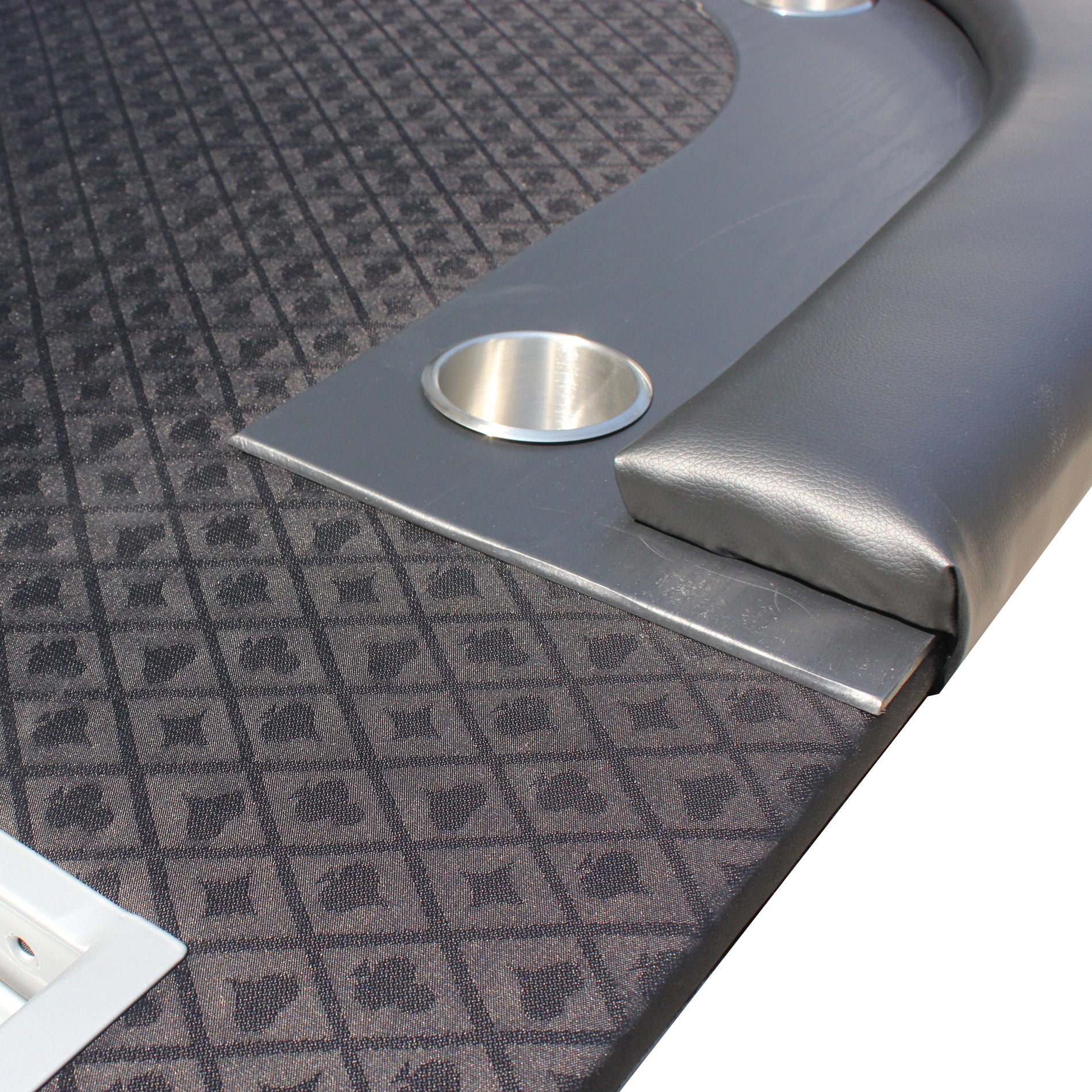 96" Poker Table For Casino Game Texas Holdem Oval Black Waterproof Felt With Racetrack Black Primary Living Space Modern Wood