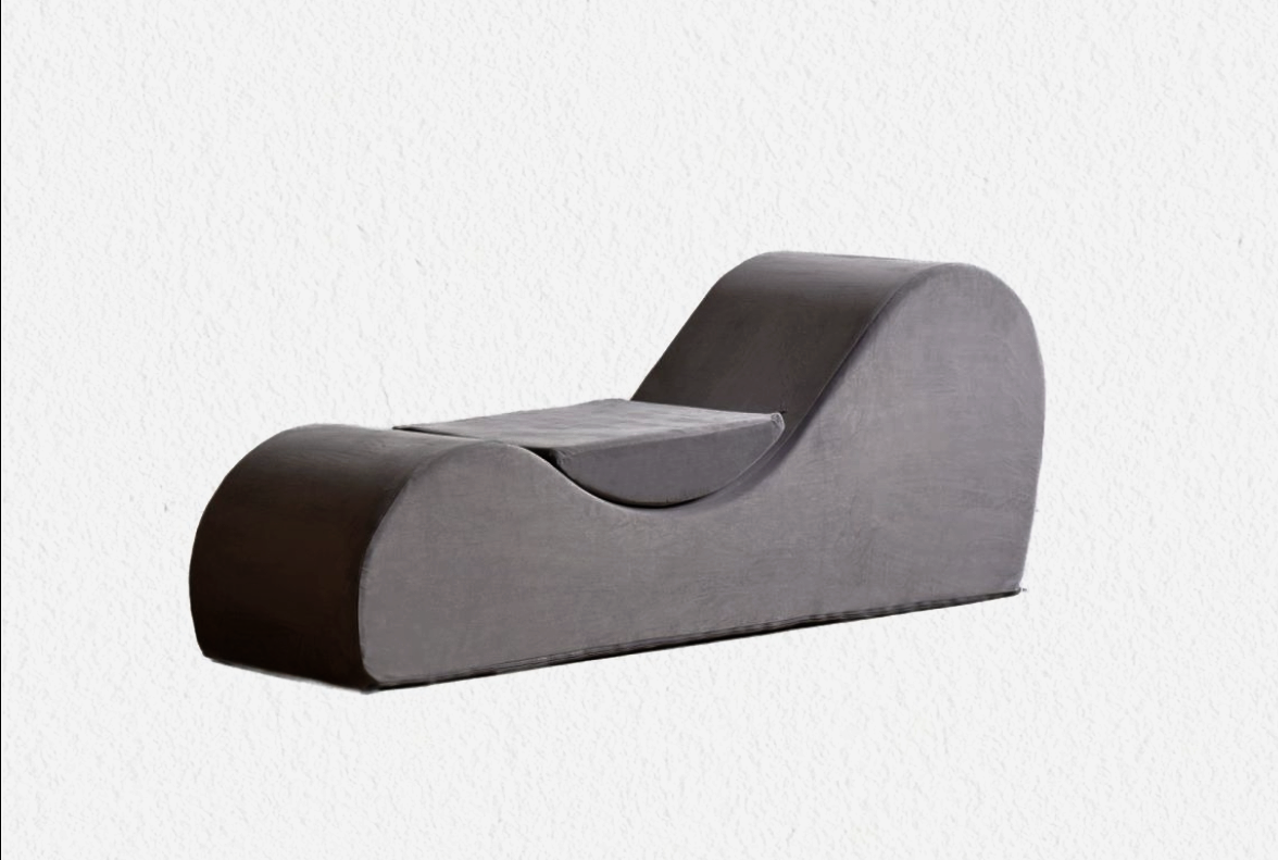 Solace Chaise Lounge Chair Relaxation, Ergonomic Design With Soft Yet Firm High Density Foam Core, Removable Machine Washable Cover, Grey Grey Polyurethane