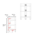 White Corner Shelf With 3 Shelf 3 White White Corner Horizontal Primary Living Space Open Back Wood Modern Particle Board
